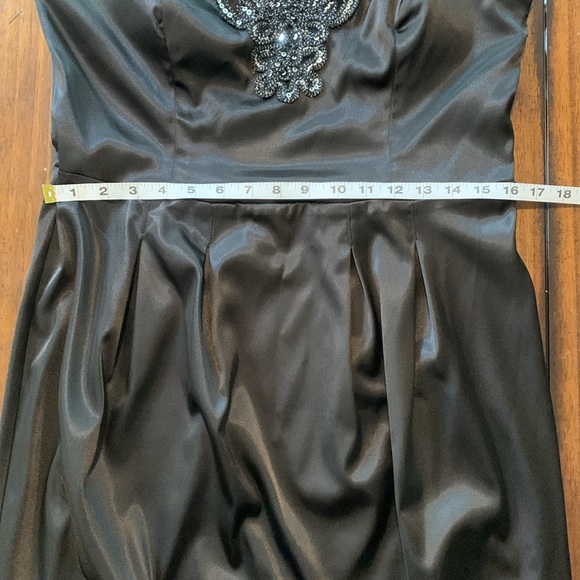 Bisou Bisou Michele Bohbot Black Mini Bodycon Semi Sheer Butterfly Sequins Sz 14 - Picture 9 of 11